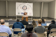 The Jackson County ARA hosted a Community Outreach on February 11 at the St. Martin Community Center in Ocean Springs covering a wide variety of Ham Radio topics. In the photo WG5GK discusses WL2K. (photo provided by WG5GK)