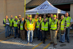 Members of the Central Mississippi Amateur Radio Association and Central Mississippi ARES provided communications support for the fourth annual Breaking the Loop Race held February 28 at the Ross Barnett Reservoir. Hams manned water stations and turns, and monitored areas of limited visibility. After the Race they got together at Run Strong Headquarters for a club picture.  (photo provided by KJ5ET)